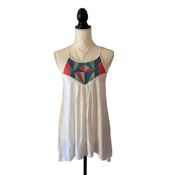 NWT American Eagle Outfitters Sleeveless Top with Geometric Print | White | Size - Picture 1 of 5